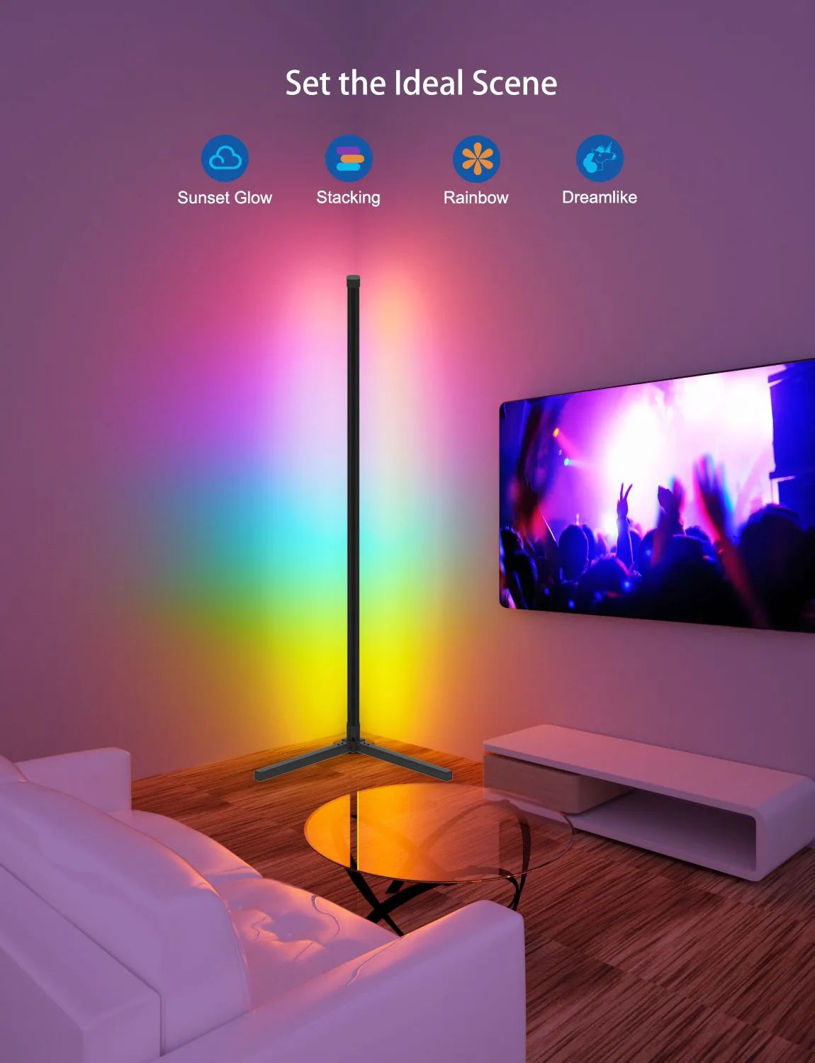 CRAFT LIGHT™ Colorful Music Sync Floor Lamp