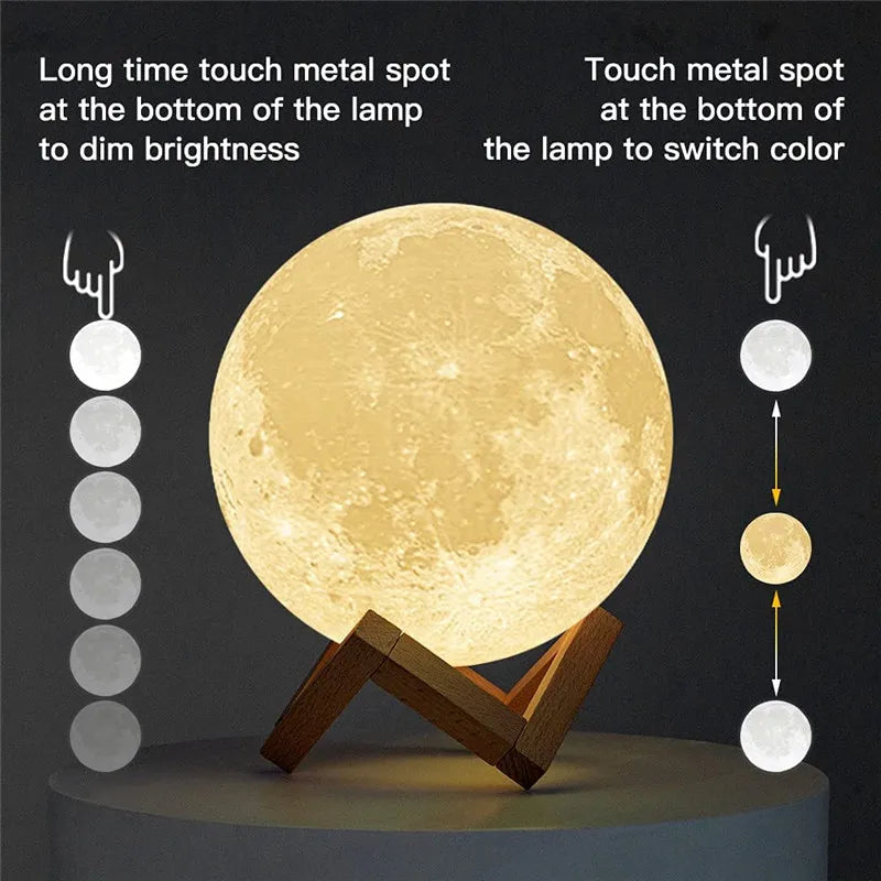CRAFT LIGHT™ 3D Printed Moon Lamp: Bring the Magic Home